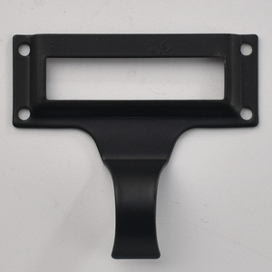Porta Tarjetas de Visita de Metal Negro con Tiradores y Orejetas, Diseño Moderno y Sencillo, Duradero - Product Image 1
