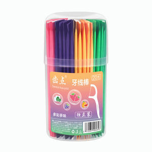 120 Individually Packaged Dental Floss <b>Picks</b> in Fruit Flavored Bottles Mixed Colors Drop Shipping Included - Product Image 1