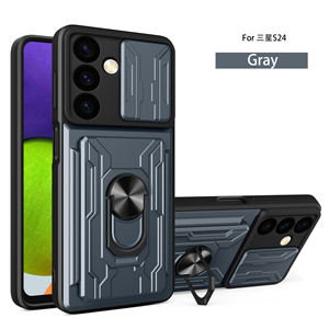 Étui Portefeuille Magnétique pour Voiture avec Support Anneau <span class=keywords><strong>Coulissant</strong></span> et Fenêtre pour Cartes pour Samsung Galaxy S26/S26 Plus/S26 Ultra/A37/A57 - Product Image 6