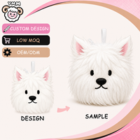 Porte-monnaie en peluche personnalisé en forme de chien, pochette en peluche OEM ODM, fermeture éclair à poils longs, poupée en peluche douce pour pièces de monnaie, cadeau