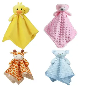 Coperta di sicurezza morbida Lovey Unisex adorabile per neonati ragazzi ragazze peluche ripiene coccole coperta neonato