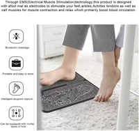 Masseur de pieds multifonctionnel sans fil, portable et pliable avec USB et EMS, appareil électrique vibrant pour la circulation des pieds et des bras à domicile