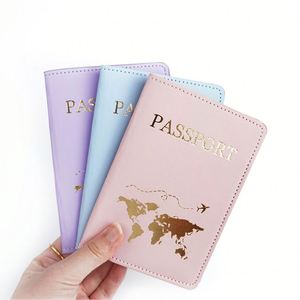 Housse de passeport en cuir PU X49 pour cartes, porte-passeport de voyage, organiseur de documents pour la famille - Product Image 1