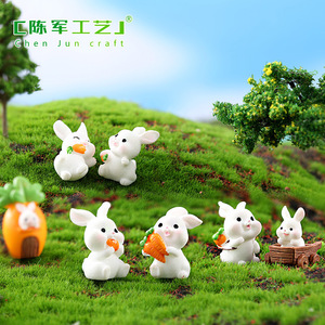 Ornements micro-paysagers Weij, animaux mignons, lapins de dessin animé, accessoires de jardin en résine - Product Image 2