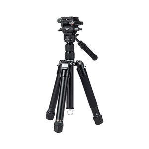 <span class=keywords><strong>Trépied</strong></span> de concert en alliage d'aluminium <span class=keywords><strong>Fotopro</strong></span> FY-830 avec tête panoramique hydraulique, tige d'extension et support de téléphone pour la photographie et la vidéographie - Product Image 1