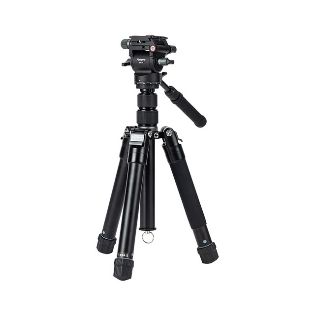 Fotopro FY-830 Aluminum Alloy Concert Tripod with Hydraulic Pan Head Extension Rod and Phone Holder for Photography Videography
