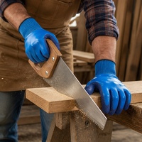 Gants de travail de sécurité pour la construction, la logistique, le jardinage, les travaux de réparation, gants en latex à revêtement ondulé antidérapants et imperméables pour hommes