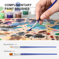 Peinture Acrylique Gxin K001B, Kit de 12 Couleurs Fluorescentes 5ml pour Dessin Artistique, Outils de Coloriage pour Enfants