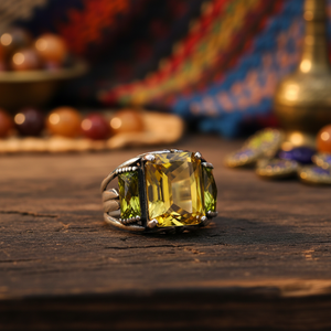 Rectangle Cut Citrine Gemstone Sword Design <b>Men</b> <b>Ring</b> Turkish Wholesale Handmade 925 Sterling <b>Silver</b> <b>Men</b> <b>Ring</b> - Product Image 3