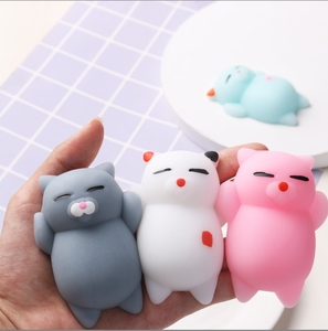 Anab Gift International Kawaii Plüsch Langsam Aufsteigendes Squishy Quetschspielzeug Niedliche Katzen Mini Fidget-Spielzeug Stressabbau-Spielzeug für Kinder Mehrfarbig - Product Image 5