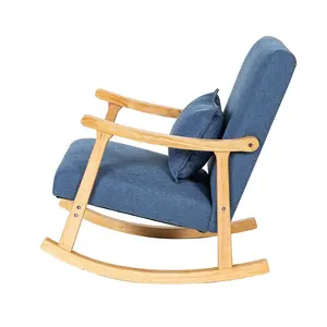 Moderne nordische Möbel Sessel Einzels ofa Akzent Liege gepolstert Wohnzimmer Holz Lounge Chair mit Arm
