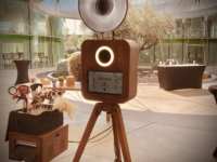Support portable en bois vintage noyer foncé pour photomaton, appareil photo, imprimante, événements, fêtes d'anniversaire, modèles QW410 DS620 RX1