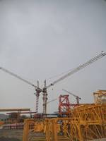 Grue à tour Hammerhead HAISHAN 12T 70M avec moteur et boîte de vitesses, grue de construction à haute efficacité QTZ250