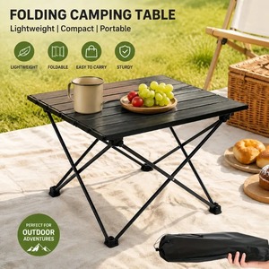 Mesa auxiliar portátil pequeña plegable de acero inoxidable multifuncional para acampar al aire libre, para playa, Picnic, barbacoa, senderismo, navegación, cocina, 1 ud. - Product Image 5