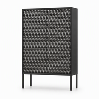 Meuble de rangement moderne de luxe en bois massif, buffet à 2 portes, grande capacité, pour salon et salle à manger
