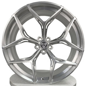 Jante en alliage de voiture forgée sur mesure en une seule pièce, argent brossé, 5x120 5x112 5x114.3, 17 18 19 20 21 22 23 pouces - Product Image 3