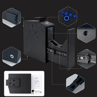 Coffre-fort pour arme à feu à triple déverrouillage par empreinte digitale, clavier, code, clé, accès rapide, en acier, pour chambre, directement de l'usine