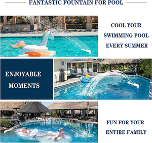 Fontaine à cascade pour piscine, jet d'eau réglable, <span class=keywords><strong>distance</strong></span> de pulvérisation ajustable pour la piscine ou le jardin, amusement aquatique - Product Image 6