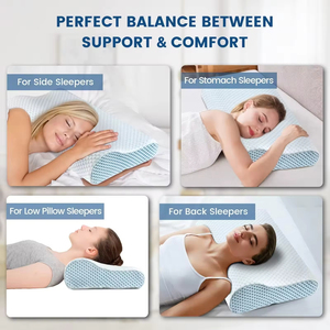 B Vorm Koeling Cervicale Nek Ondersteuning Orthopedische Zachte Bed <span class=keywords><strong>Gel</strong></span> Traagschuim Slaapgolf Kussens Contour Voor Side Slapen <span class=keywords><strong>Visco</strong></span> - Product Image 5
