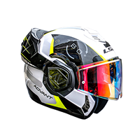 Casque de moto modulaire Scorpion FF906 à visière relevable, double visière, rotation à 180 degrés, certifié 3C, toutes saisons