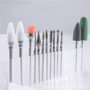 Fraise à ongles en céramique diamantée, tête de meulage conique longue pour l'élimination des cuticules, le nettoyage et la prétraitement - Product Image 4