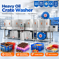 Machine de lavage de caisses d'huile usée TUV SUD pour l'élimination de la graisse et des graissières brûlées des caisses de canard rôti