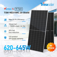 Panneaux solaires bifaciaux Trina Topcon 625w 650w 630w 640w, panneau photovoltaïque double vitrage