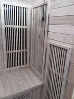 Sauna infrarouge premium en cèdre rouge pour 3 personnes, faible EMF, chauffage à spectre complet, système de soins de santé à domicile, unité, appareil, boîte