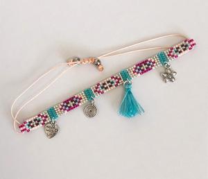 Handmade Creations Pastel Colored Miyuki and Jade <b>Gem</b> <b>Stone</b> <b>Bracelets</b> - Product Image 1