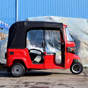 Tuk-tuk Rickshaw Veicolo di Trasporto Modello Bajaj Triciclo Elettrico Motociclo a Carrozzeria Aperta per Passeggeri TVS - Product Image 4