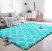 Tapis shaggy en polyester moins cher, antidérapant, doux, moderne, durable, motif PV, pour la maison et les voyages, épaisseur 3,5 cm