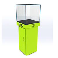Boîte en acrylique transparente sur mesure avec socle en bois vitrine pour objets de collection de musée vitrine de collection Lucite Floor Collection Vitrine