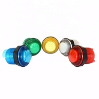 Boutons poussoirs transparents en plastique de 28 mm pour borne d'arcade, éclairés, avec micro-interrupteur intégré, LED 5V/12V personnalisable pour machines de jeu d'arcade