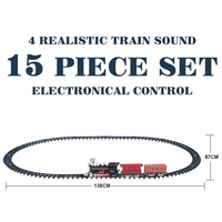 Ensemble de train jouet classique pour enfants avec alimentation électrique et son de train