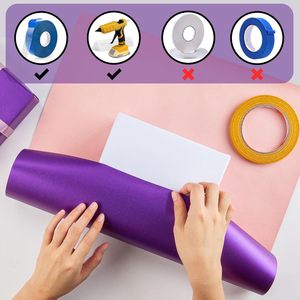 Yarcony Shimmer Metallic Purple Wrapping <b>Paper</b> Roll 17 Inches X 33 Feet Solid Color Pearly Lustre Gift Wrap Birthday - Product Image 6