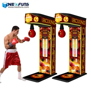 Neofuns 궁극적 인 큰 펀치 권투 게임 기계 싼 동전 작동 디지털 권투 게임 기계