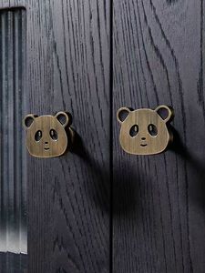 Hot Sale Creative Panda Solid <strong>Antique</strong> Brass Cabinet <strong>Knobs</strong> for Kids Bronze Cartoon <strong>Drawer</strong> Handle - Product Image 2