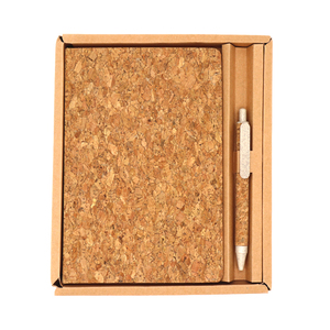 Cubierta de corcho Premium A5, Juego de Cuaderno con bolígrafo de tapa dura, regalo promocional - Product Image 3