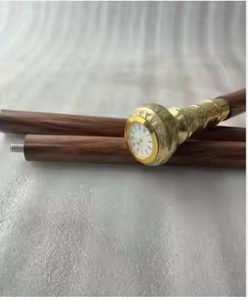 Bastón de Madera Maciza Hecho a Mano, Pulido, Decoración para el Hogar, Regalo con Diseño de Naturaleza Muerta para el Día del Padre, Artesanía - Product Image 2