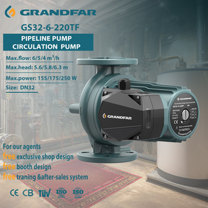 Pompe de circulation industrielle automatique GRANDFAR 235W 6,3M à régulation triphasée pour eau chaude GS32-6-220TF – Haute Pression - Product Image 1