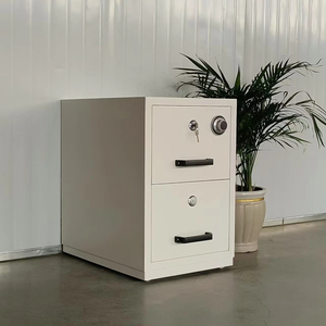 Armoire de classement moderne en métal ignifuge à 4 tiroirs avec serrure à clé, revêtement en poudre écologique pour la maison, le bureau et l'hôtel - Product Image 1