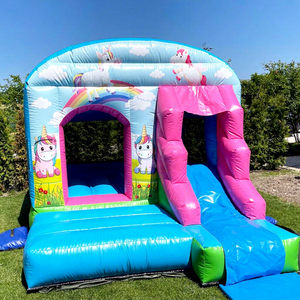 Commercial grade bounce house for kids chateau gonflable licorne <b>inflatable</b> unicorn bouncy castle with slide - Product Image 1