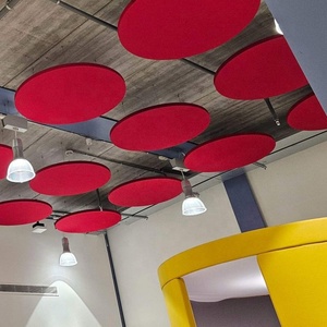 Panneau acoustique triangulaire insonorisant pour plafond, en fibre de verre et laine de roche, pour la décoration intérieure - Product Image 3