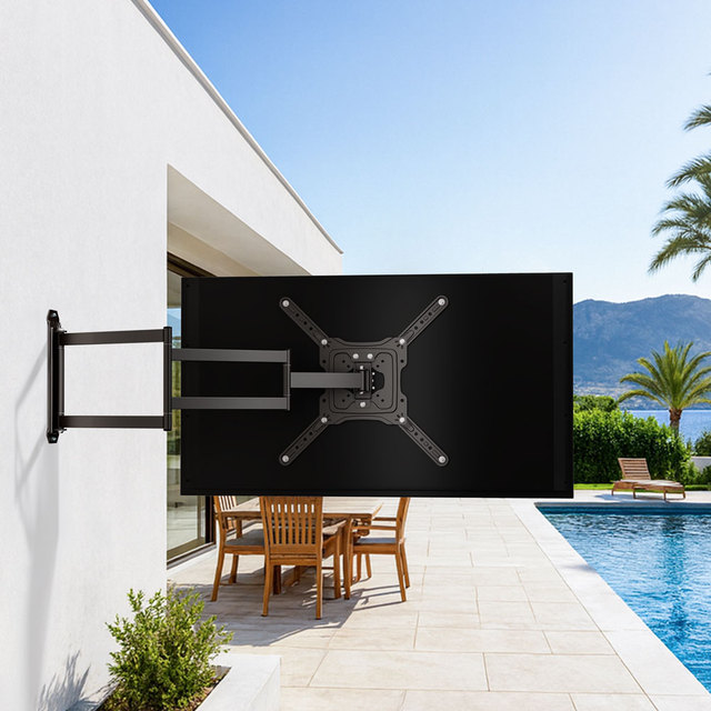LUMI Full Motion Extra Long Arm TV Mount Weather-Proof LED LCD TV Wall Bracket for 23 to 65 Inch Television Mount | LPA84-445XLW