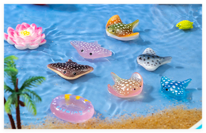 Aquarium Bath Underwater Beach Pool Mini Boat Fish Swim Ring Hovercraft Lotus Flower <strong>Dolphin</strong> Floating Figures and Toys Miniature - Product Image 4