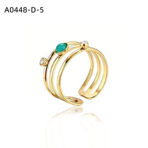 Anillo de Moda con PIEDRA NATURAL A0448 para Mujer, Joyería de Alta Calidad - Product Image 5