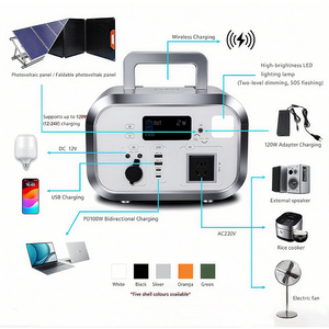 สถานีพลังงานแสงอาทิตย์ขนาดเล็ก 600W 576Wh พร้อมพอร์ต LED AC/DC/USB/Type-C สำหรับใช้ในกรณีฉุกเฉินกลางแจ้ง - Product Image 2