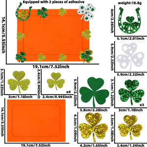 PAFU St. Patrick's Day DIY Collage Frame-Marco de <span class=keywords><strong>fotos</strong></span> no tejido para decoraciones de fiesta del Día Nacional irlandés y actividades artesanales - Product Image 4