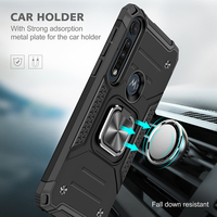 Étui de téléphone portable de haute qualité pour MOTOROLA ONE Macro / G8 Plus / G8 étuis de jeu avec anneau magnétique béquille