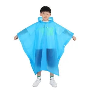 2024 mode EVA en plastique enfant imperméable imperméable vêtements de pluie pluie phocho avec impression de logo